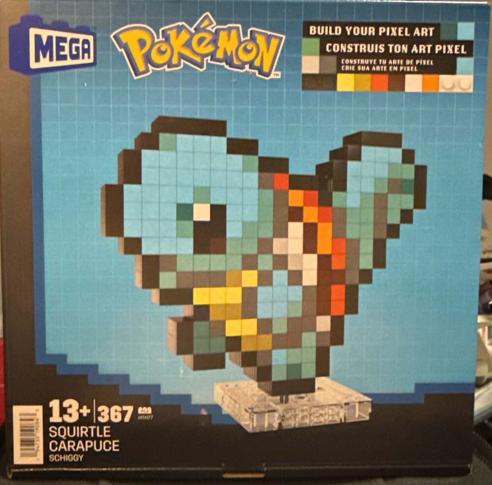 MEGA Pokemon Squirtle Pixel Art Building Set 367 Pieces HTH77